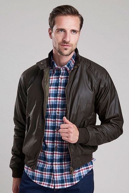 Barbour Erkek Yesil Yagli Ceket Trendyol