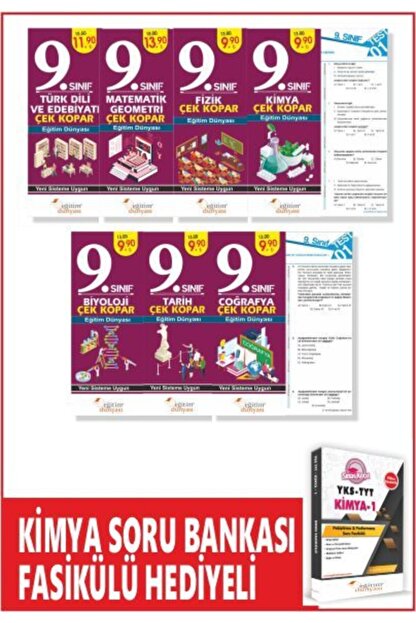 Egitim Dunyasi 9 Sinif Yaprak Test Seti 9 Sinif Kimya Soru Bankasi Fiyati Yorumlari Trendyol