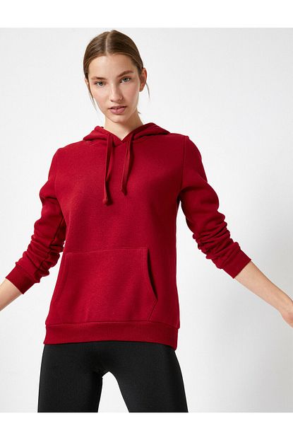 Koton Kadin Bordo Sweatshirt 1kal68166ik Trendyol