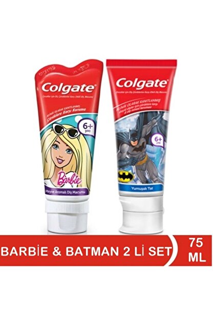 Colgate Barbie Batman Cocuk Dis Macunu Seti Meyve Aromali 2 X 75 Ml Trendyol