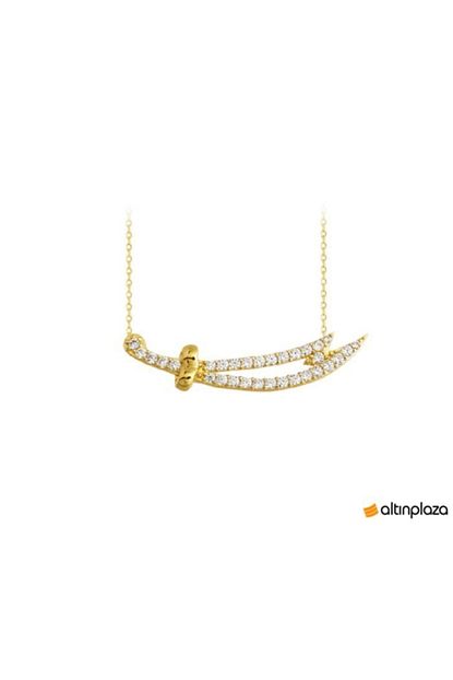 Altinplaza Kadin Sari Zulfikar Modeli Altin Kolye Modeli Sp06 Trendyol