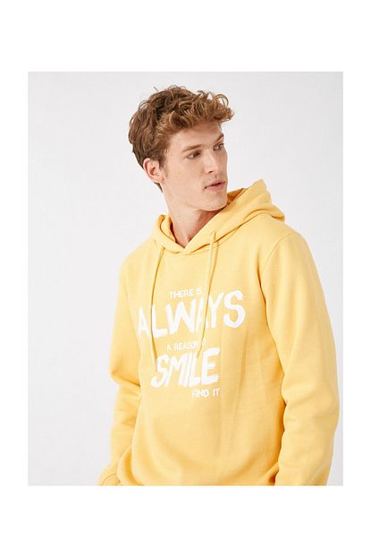 Koton Erkek Sari Sweatshirt 1kam71101dk Trendyol