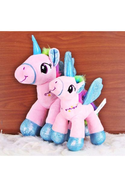Hediyekanali Kanatli Pembe Unicorn Pelus Oyuncak Unicorn Kardesler Hediye Seti Trendyol