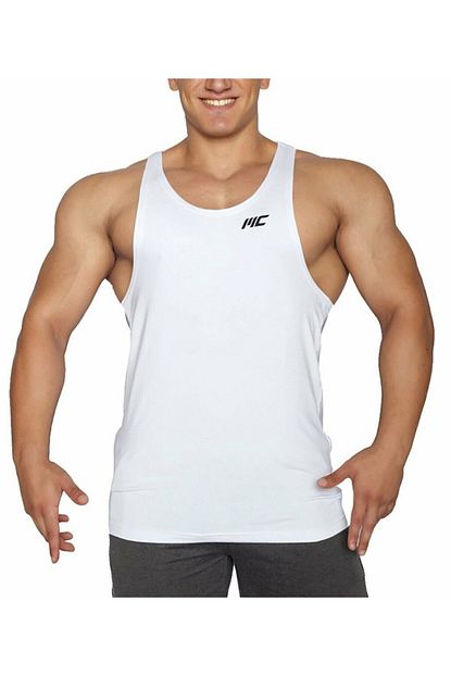 Musclecloth Erkek Beyaz Training Fitness Atleti L Trendyol
