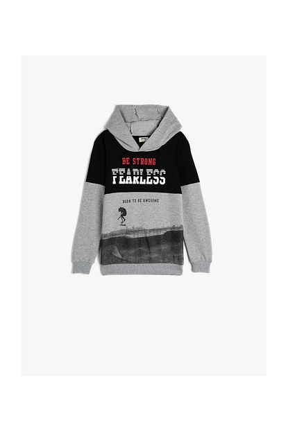 Koton Kids Gri Erkek Cocuk Sweatshirt Trendyol