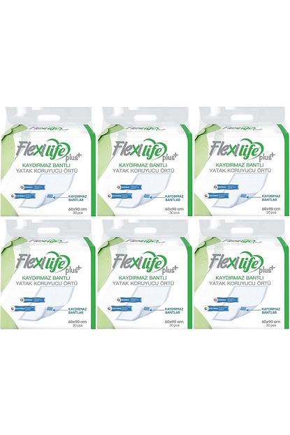 Flexi Life Hasta Alt Acma Yatak Koruyucu Ortu 60 90 Cm 180 Adet 6pk 30 Kaydirmaz Trendyol