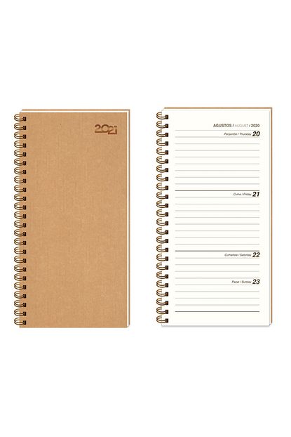 Keskin Color Keskin 8x16 2021 Haftalik Spiralli Ajanda Kraft Kapak Aj 74 Trendyol
