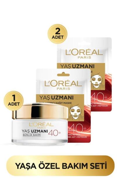 L Oreal Paris Yas Uzmani 40 Kirisiklik Karsiti Sikilastirici Krem Maske Seti Trendyol