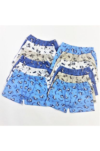 Adn Underwear 12 Adet Erkek Cocuk Boxer Sort Kulot Renkli Pamuklu Trendyol
