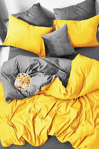 Colorbox Dogal Pamuk Tek Kisilik Nevresim Takimi Sari Gri Rnfc 21444557 Trendyol