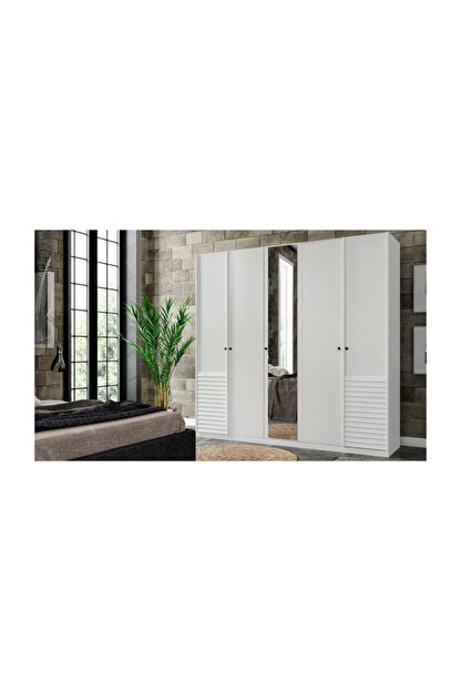 Yildiz Mobilya Vanessa 5 Kapili Tek Aynali Gardrop Trendyol