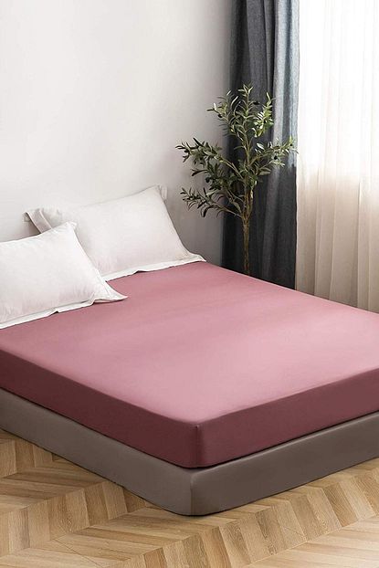 Ladymoda Cift Kisilik 100 Pamuklu Penye Lastikli Carsaf Gul Kurusu Trendyol
