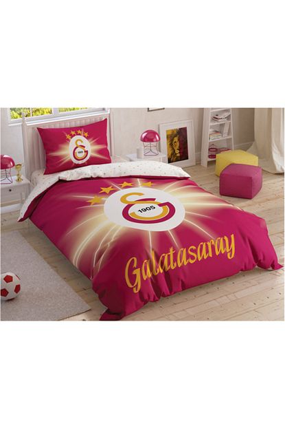 Tac Lisansli Nevresim Takimi Gs Galatasaray Parlayan Light Glow Tek Kisilik Trendyol
