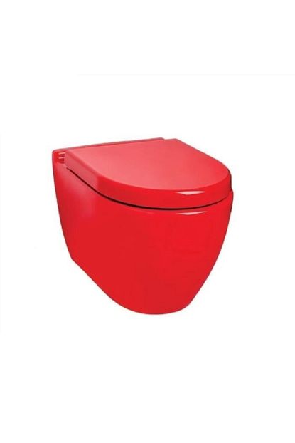 Gural Vit Gural Uno Kirmizi Renkli Asma Klozet Kirmizi Soft Kapak Trendyol