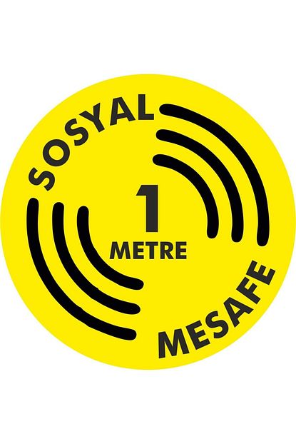 Termofom 1 Metre Sosyal Mesafe Yer Etiketi Uyari Etiketleri Trendyol