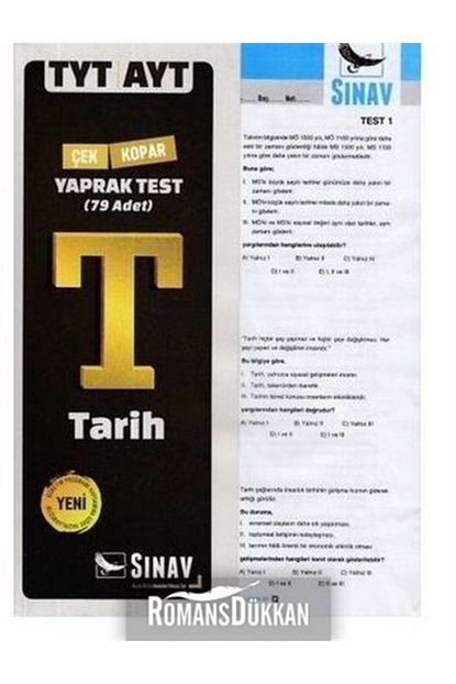 Sinav Yayinlari Sinav Tyt Ayt Tarih Cek Kopar Yaprak Test Trendyol
