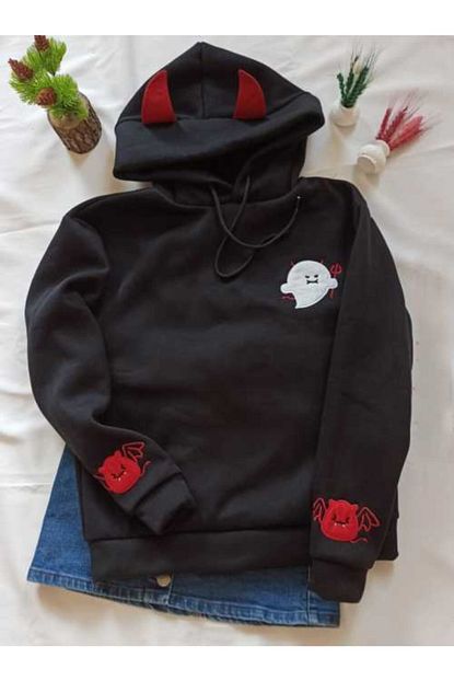 Defacto Kiz Cocuk Baski Nakisli Kedi Kulakli Sweatshirt Fiyati