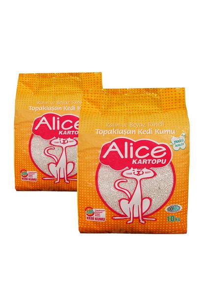 Alice Topaklasan Kalin Taneli Pudra Kedi Kumu 2x10kg 23lt Trendyol