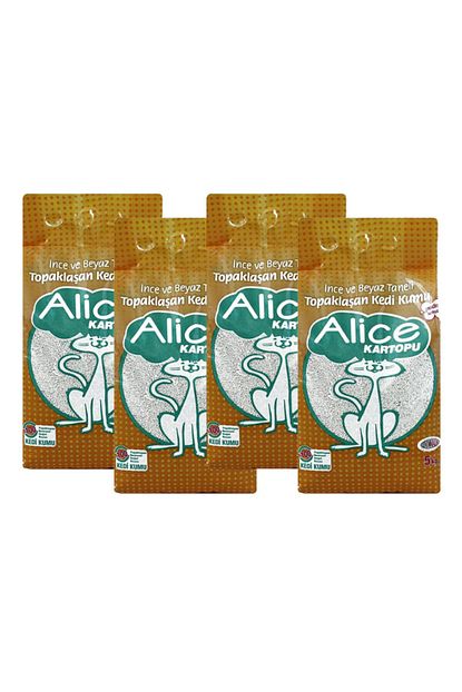 Alice Kartopu Topaklasan Ince Taneli Kedi Kumu 4x5kg 23lt Trendyol