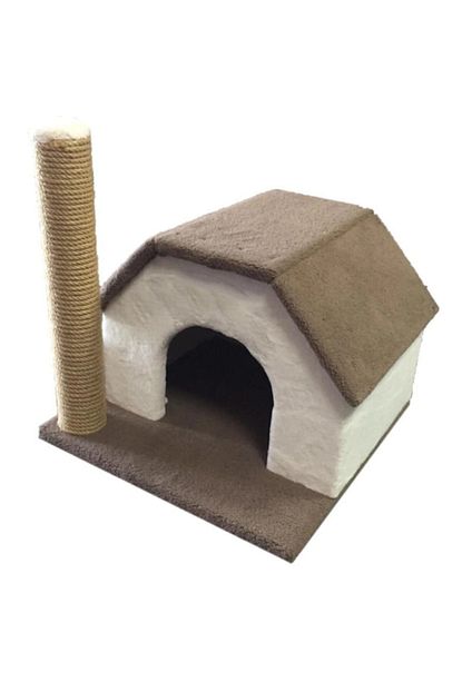 Tiger Pets Tek Katli Kedi Oyun Evi Ve Tirmalama Tahtasi Saglam Ev Kampanyali Trendyol