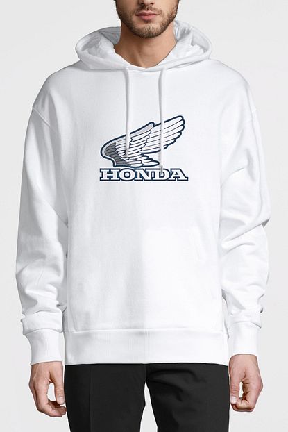 qivi araba logo baskili beyaz erkek orme kapsonlu sweatshirt uzun kol fiyati yorumlari trendyol