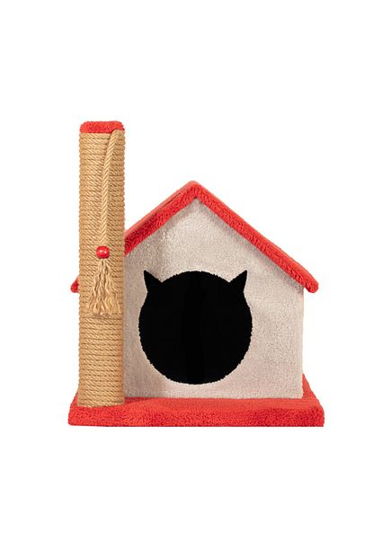 Petsi Kedi Evi Ve Ahsap Direk Kedi Tirmalama Trendyol