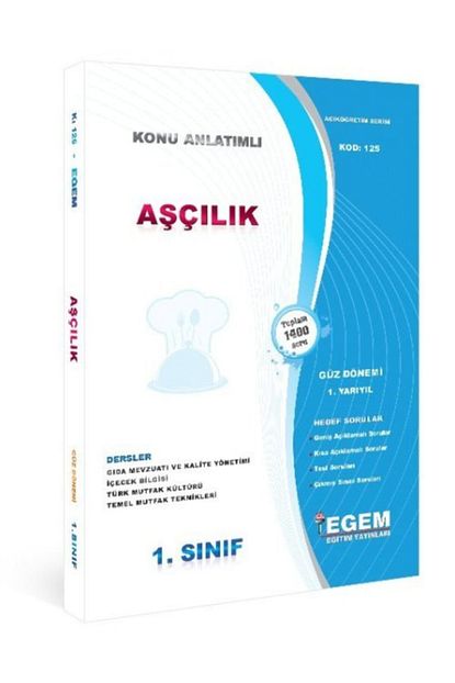 Egem Egitim Yayinlari Aof Ascilik 1 Sinif Guz Donemi Trendyol