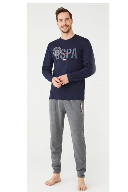 U S Polo 18355 Erkek Pijama Takim Lacivert Trendyol