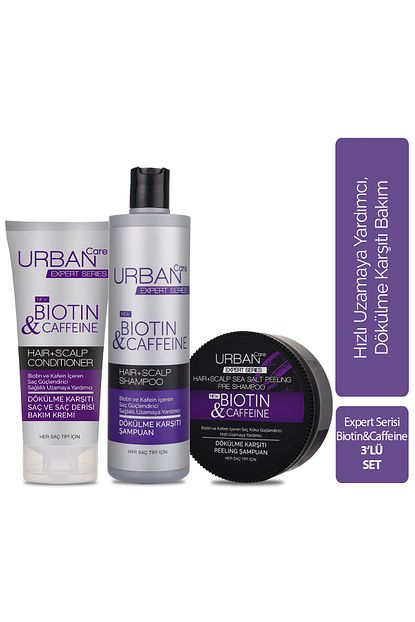 Urban Care Expert Biotin Caffeine Sampuan Peeling Sampuan Krem 3 Lu Avantajli Set Trendyol