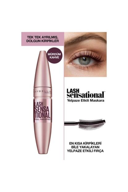 Maybelline New York Kivrim Ve Hacim Etkili Kahverengi Maskara Lash Sensational Burgundy Brown 3600531608729 Trendyol