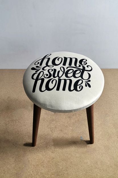 Express Mobilya Home Sweet Home Ahsap Ayak Puf Trendyol