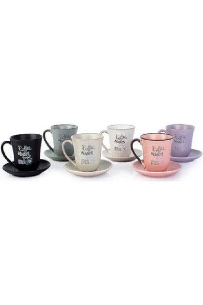 Acar Seramik 6 Li Nescafe Filtre Kahve Pastel Renkli Fincan Takimi Trendyol
