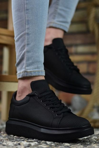 Marsetti Erkek Siyah Yuksek Taban Sneaker Ayakkabi Trendyol