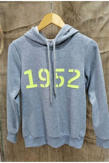 Ozel Yapim Unisex Gri Yazili Sweatshirt Trendyol
