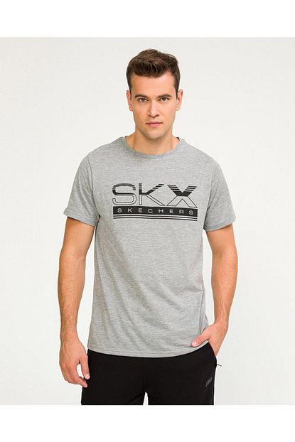Skechers Erkek Gri T Shirt Trendyol