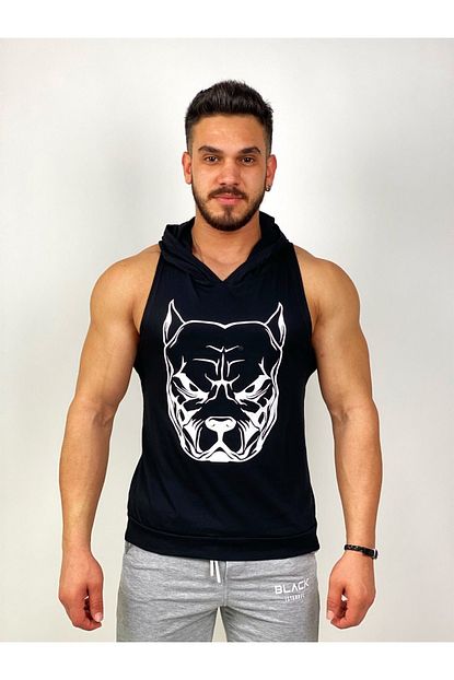 black pitbull kapsonlu fitness atleti