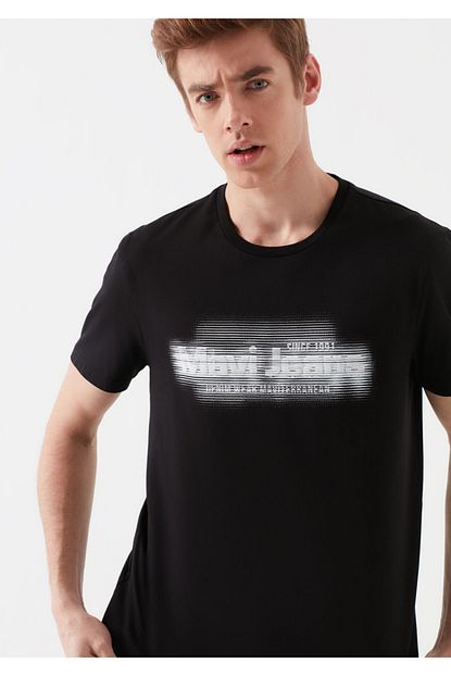 Mavi Erkek Siyah Jeans Baskili T Shirt Trendyol