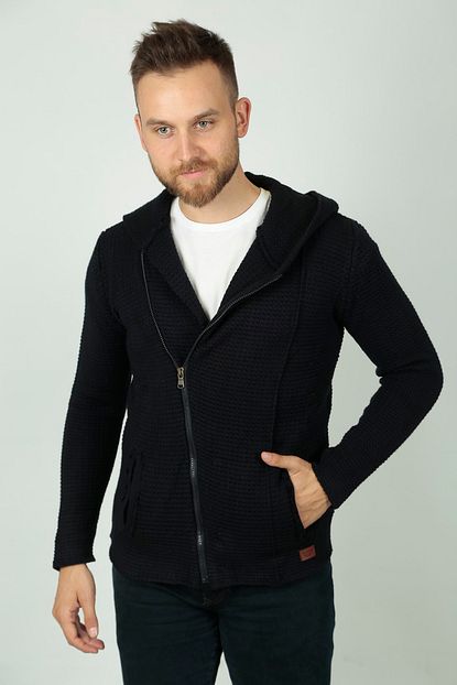 Roy Garage Erkek Yandan Fermuarli Triko Hirka Trendyol