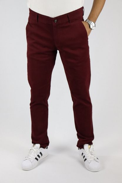Inpool Erkek Bordo Kislik Gabardin Pantolon Trendyol