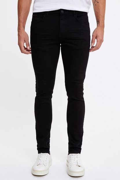 Defacto Erkek Siyah Kot Carlo Skinny Fit Jean Pantolon R8763az20au Trendyol
