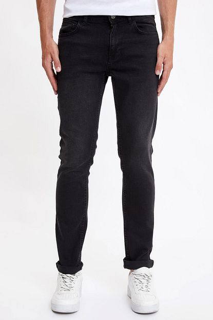Defacto Erkek Siyah Kot Pedro Slim Fit Jean Pantolon R8788az20au Trendyol
