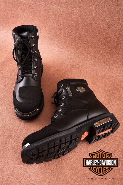 Harley Davidson Hakiki Deri Black Erkek Bot M1777060003 Trendyol