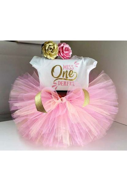 Bba New Trend Kiz Bebek 1 Yas Dogum Gunu Tutu Etek Seti 3 Parca Trendyol
