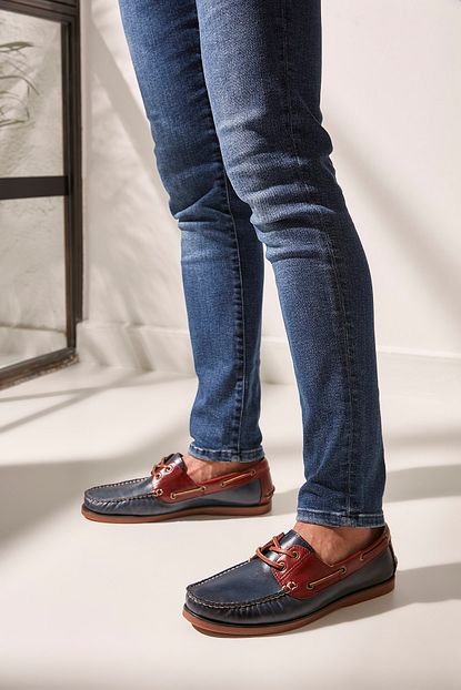 Yaya By Hotic Hakiki Deri Lacivert Erkek Casual Ayakkabi 02ayy602550a687 Trendyol