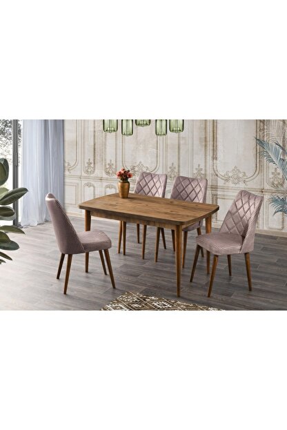 Sweet Home Polo Acilir Ahsap Dis Budak Masa 4 Adet Nova Sandalye Takim Trendyol