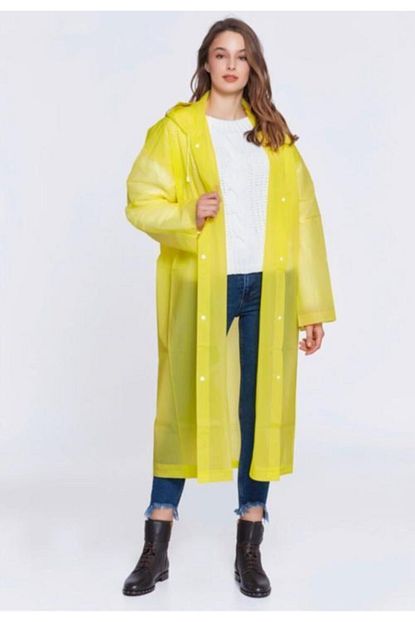 Pekial Kadin Sari Yagmurluk Trendyol