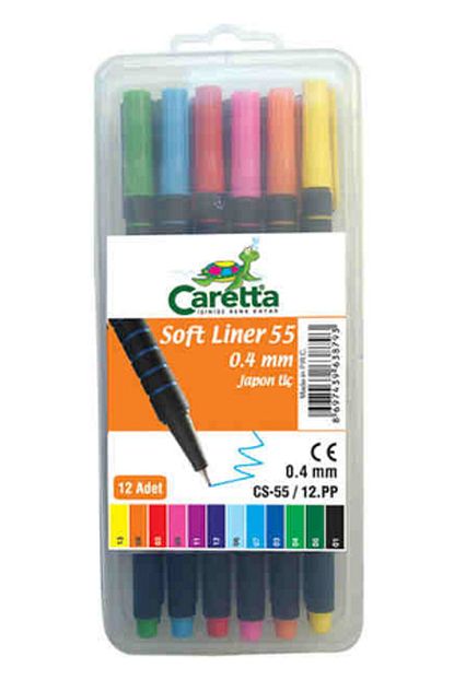 Caretta Soft Liner 55 Keceli Kalem 12 Renk Plastik Kutulu 138890 Trendyol