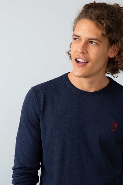 U S Polo Assn Erkek Lacivert Kazak Trendyol