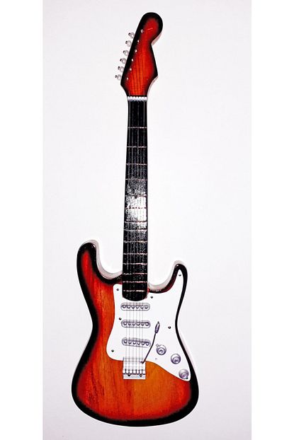 Ozel Yapim Hediyelik Mini Biblo Fender Sunburst Elektro Gitar Trendyol