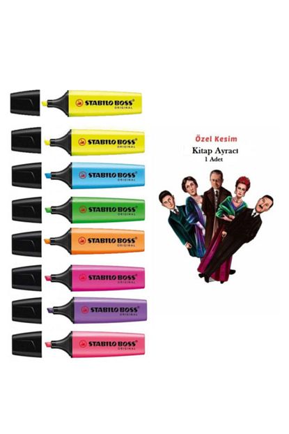 Stabilo Boss Fosforlu Isaretleme Kalemi 8li Karisik Renk Set 1 Adet Ozel Kesim Sairler Kitap Ayraci Trendyol
